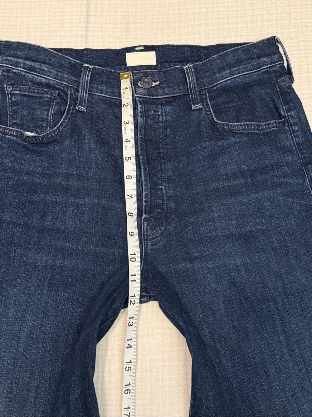 Mother Denim The Tomcat Roller Sneak Wide Leg Jeans Womens Size 32 Dark Wash - Picture 8 of 9